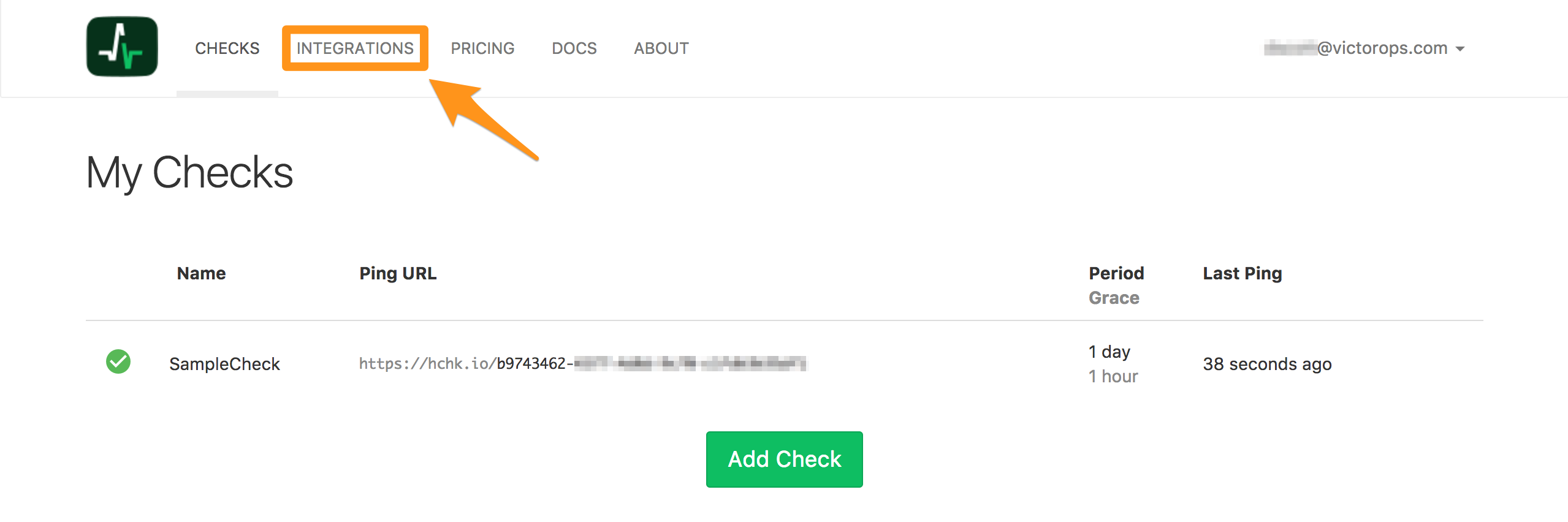 Healthchecks.io Integration Guide VictorOps Splunk OnCall Software