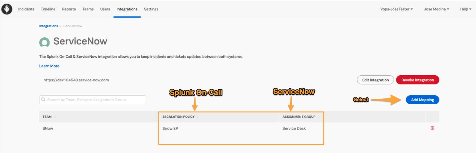 ServiceNow Bidirectional Integration Guide | Splunk On-Call Software